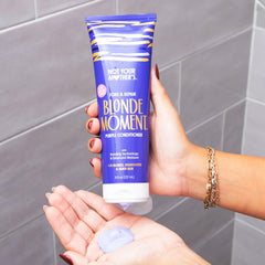 Not Your Mother's conditioner texture pouring to show creamy hydration
