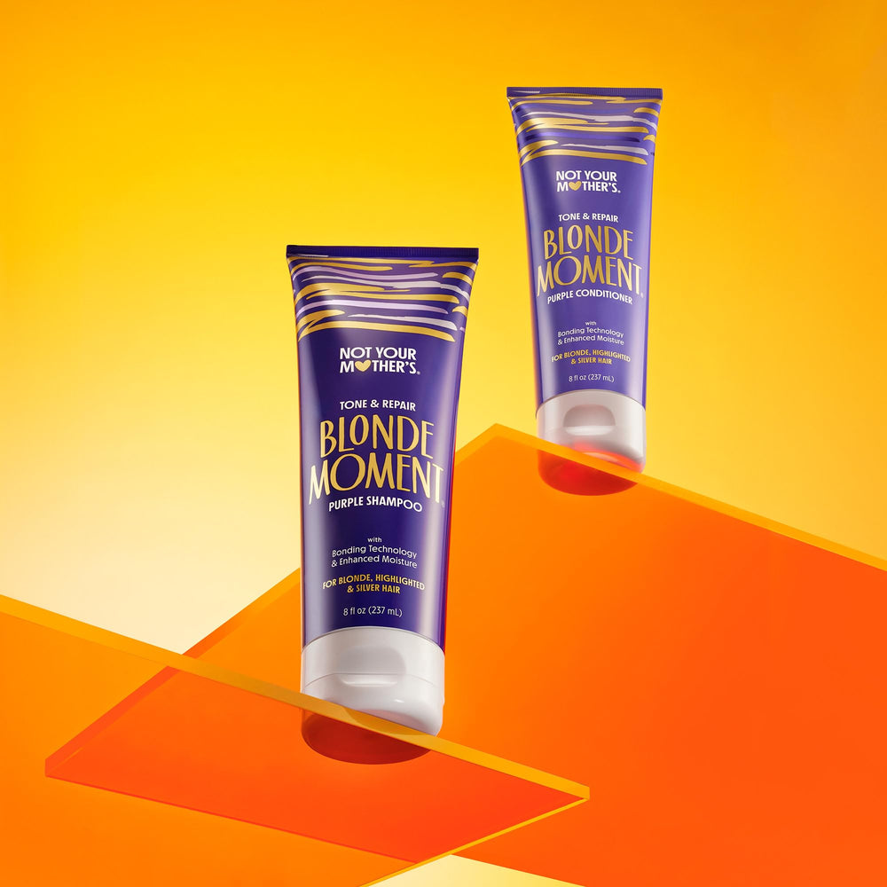 Not Your Mother's violet pigment in lather neutralizing brass tones