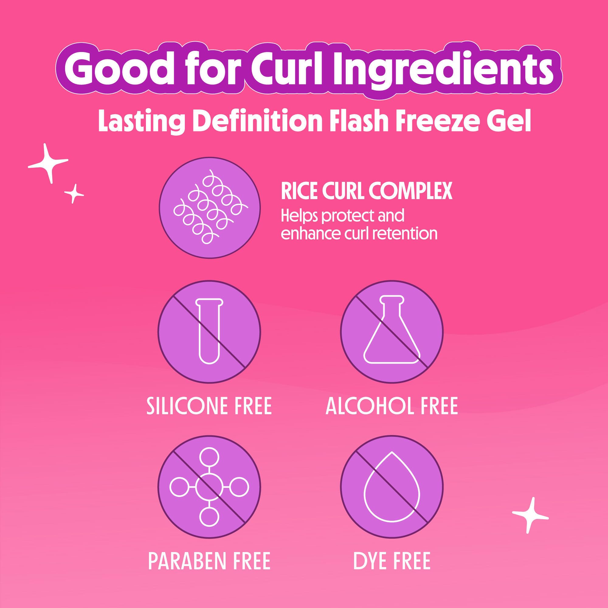 Not Your Mother's before and after curls demonstrating frizz reduction and definition