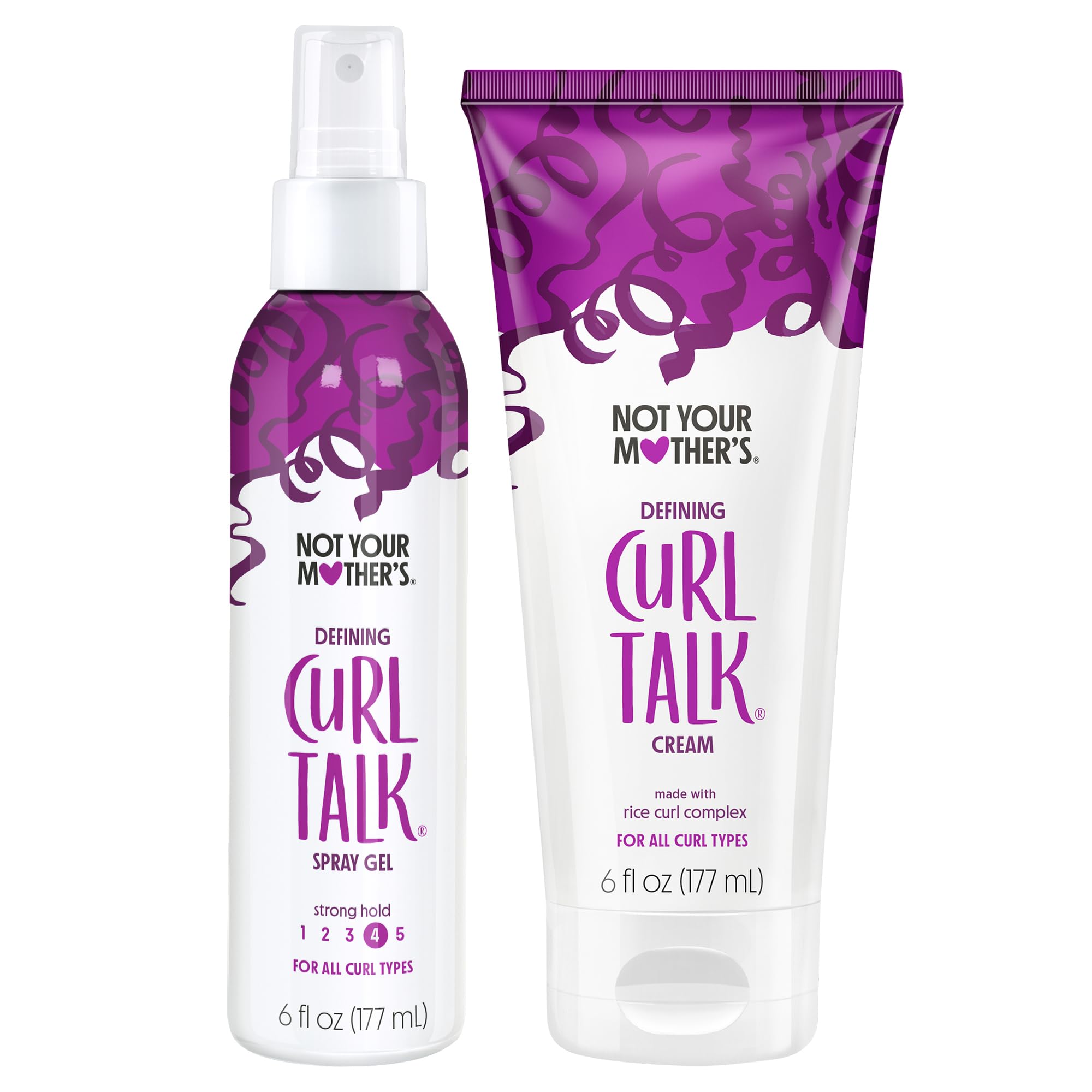Not Your Mother's front packaging showing both curl products and clear benefits