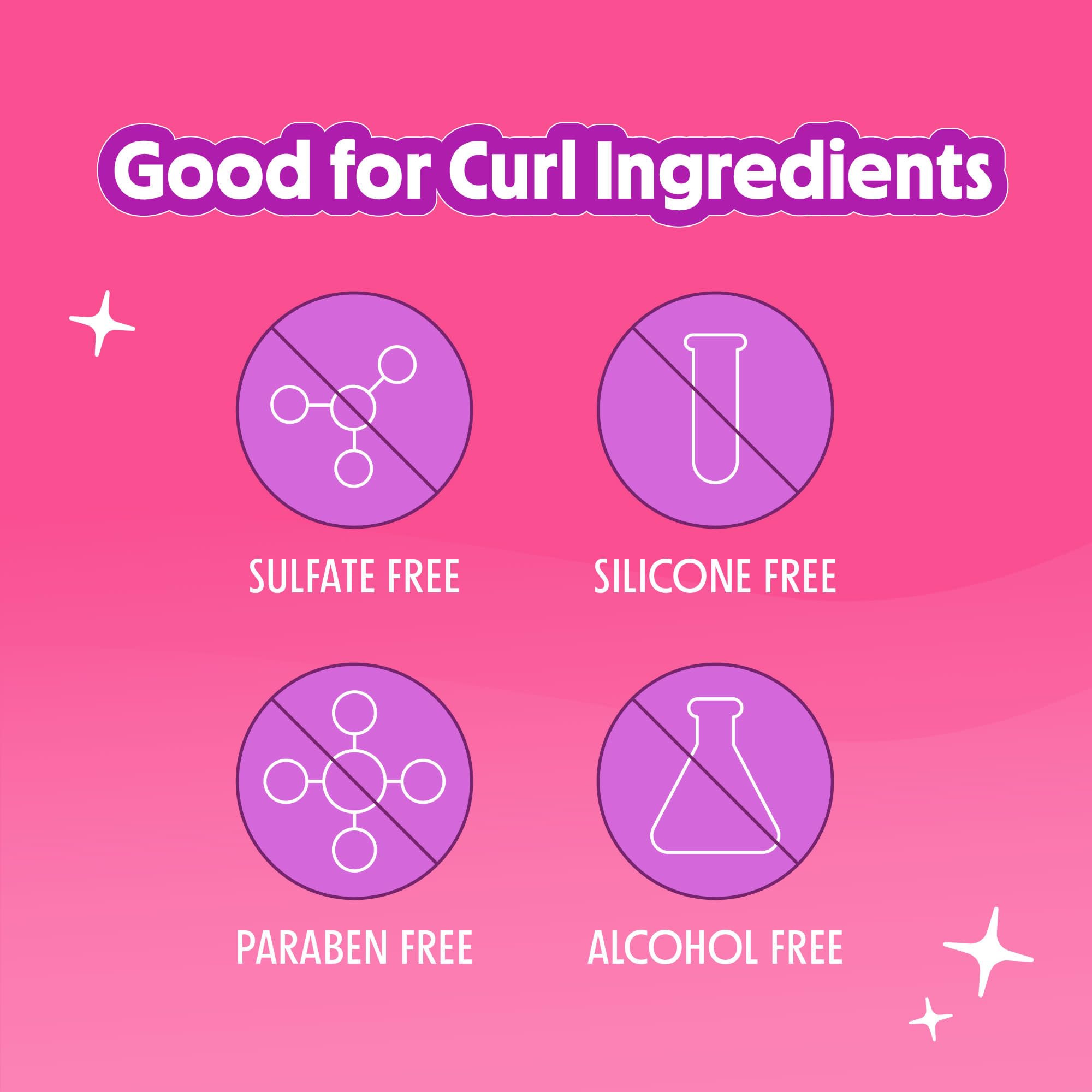 Not Your Mother's curl talk trio staged in a bathroom showing everyday styling use