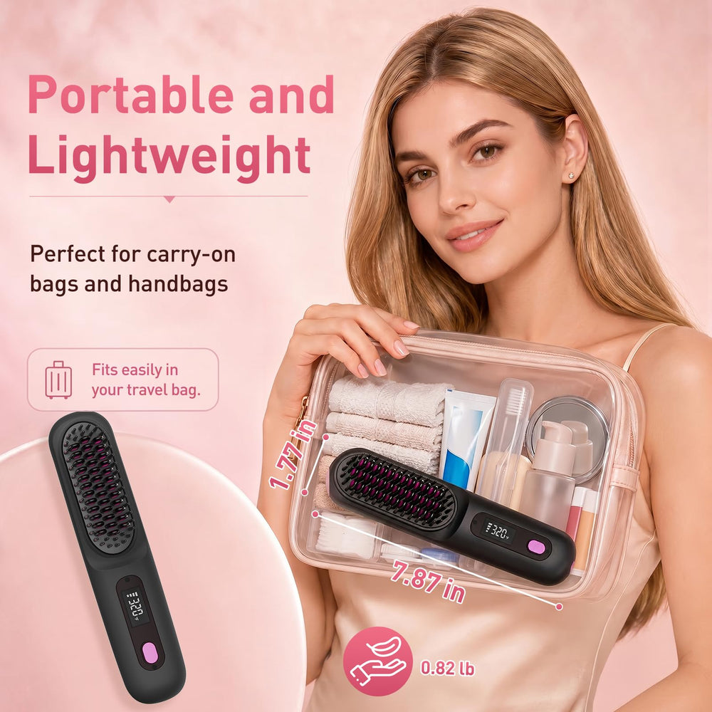 Notegala brush inside travel bag illustrating portability and TSA‑friendly advantage