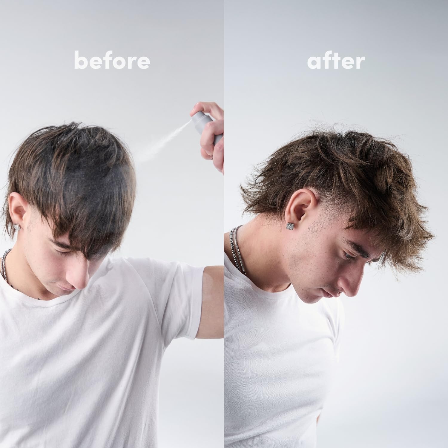 NOUN powder mist close-up spraying fine texture for precise application