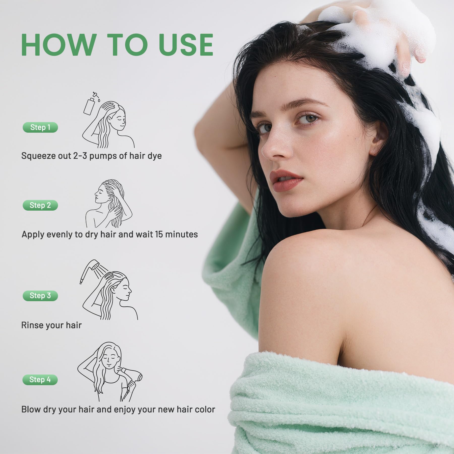 NOVA DYE on bathroom shelf styled to show convenience and routine