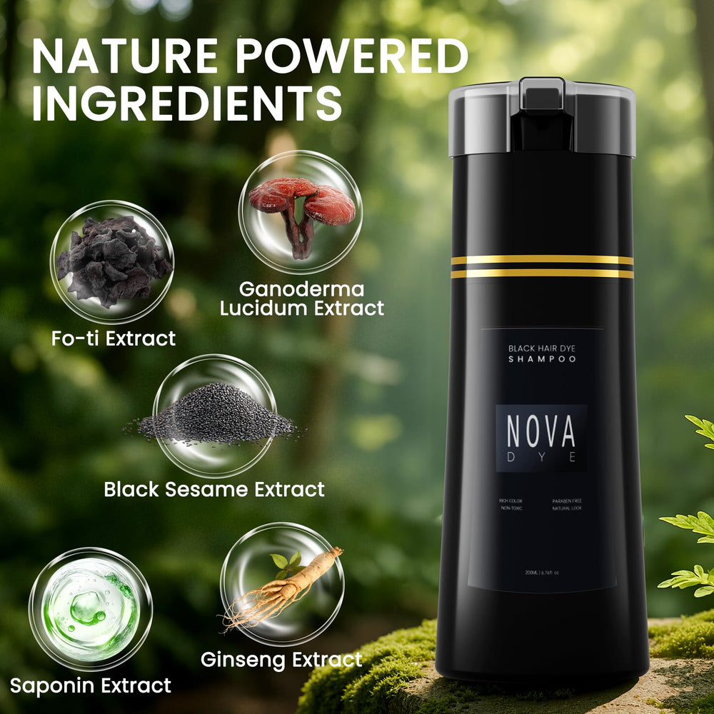 NOVA DYE shampoo lather close-up showing creamy texture and conditioning