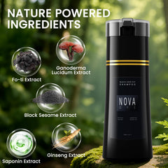 NOVA DYE shampoo lather close-up showing creamy texture and conditioning