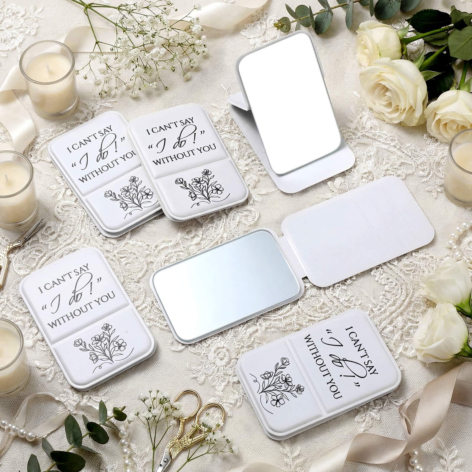 Novabright compact mirror held in hand demonstrating portable size and easy handling