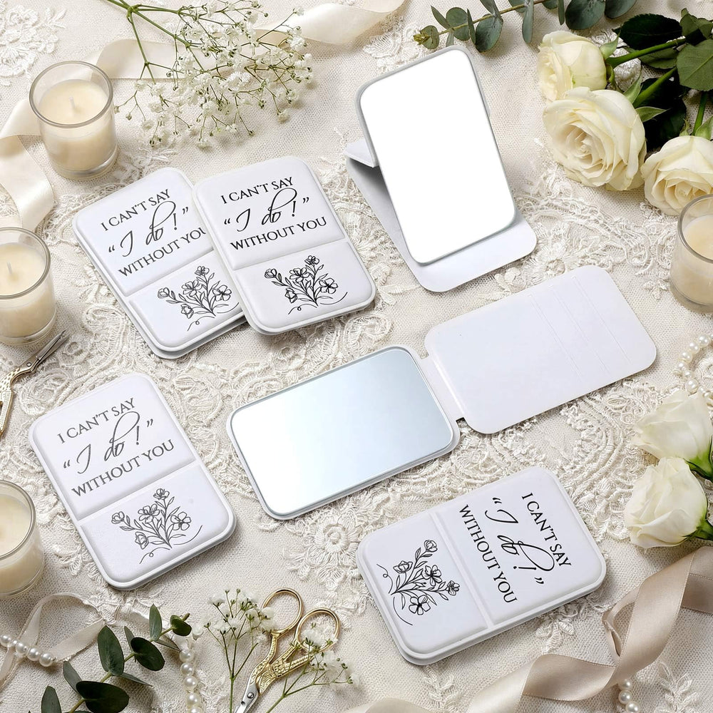 Novabright compact mirror held in hand demonstrating portable size and easy handling