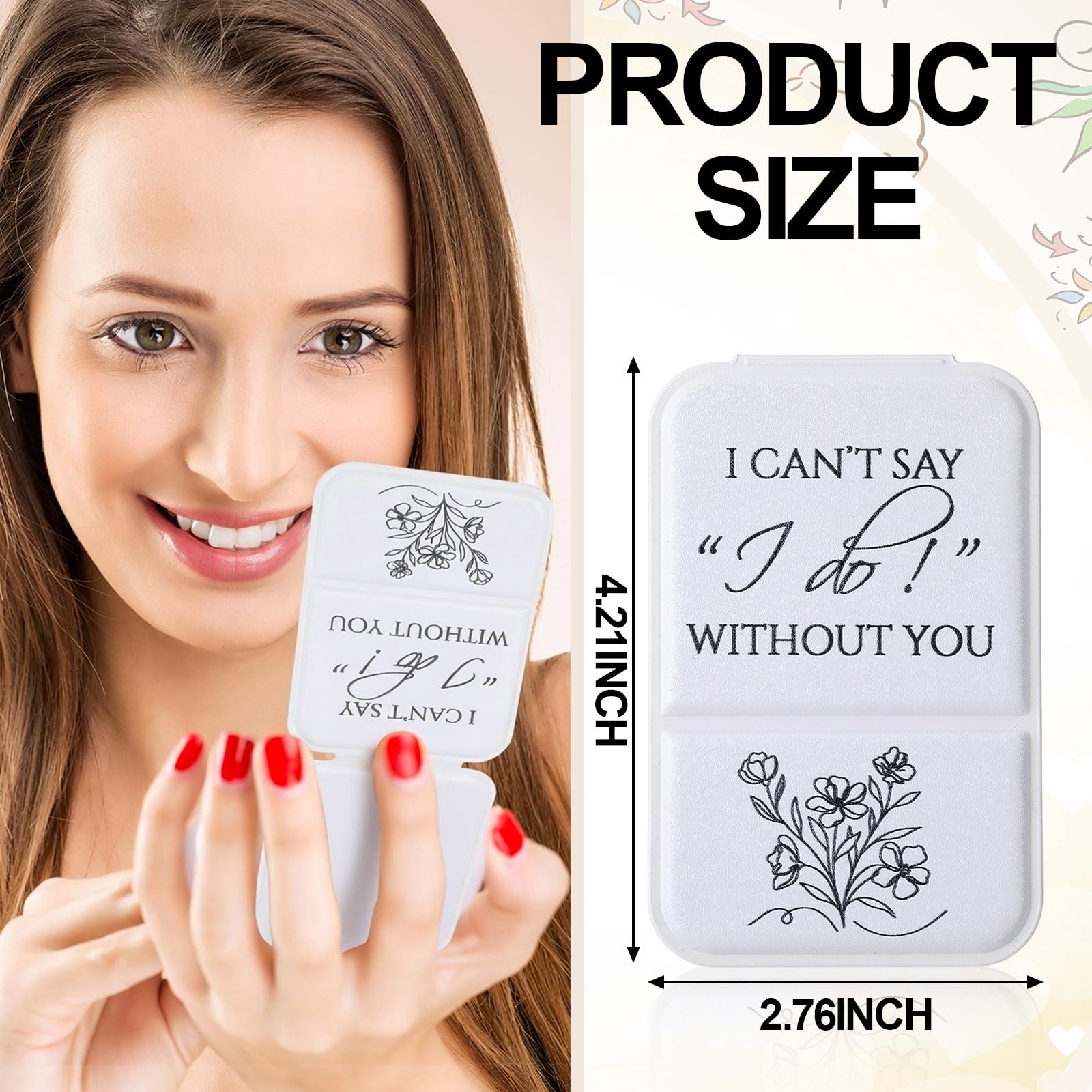 Novabright compact mirror open showing clear reflection for quick makeup touch-ups