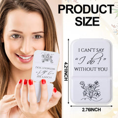 Novabright compact mirror open showing clear reflection for quick makeup touch-ups