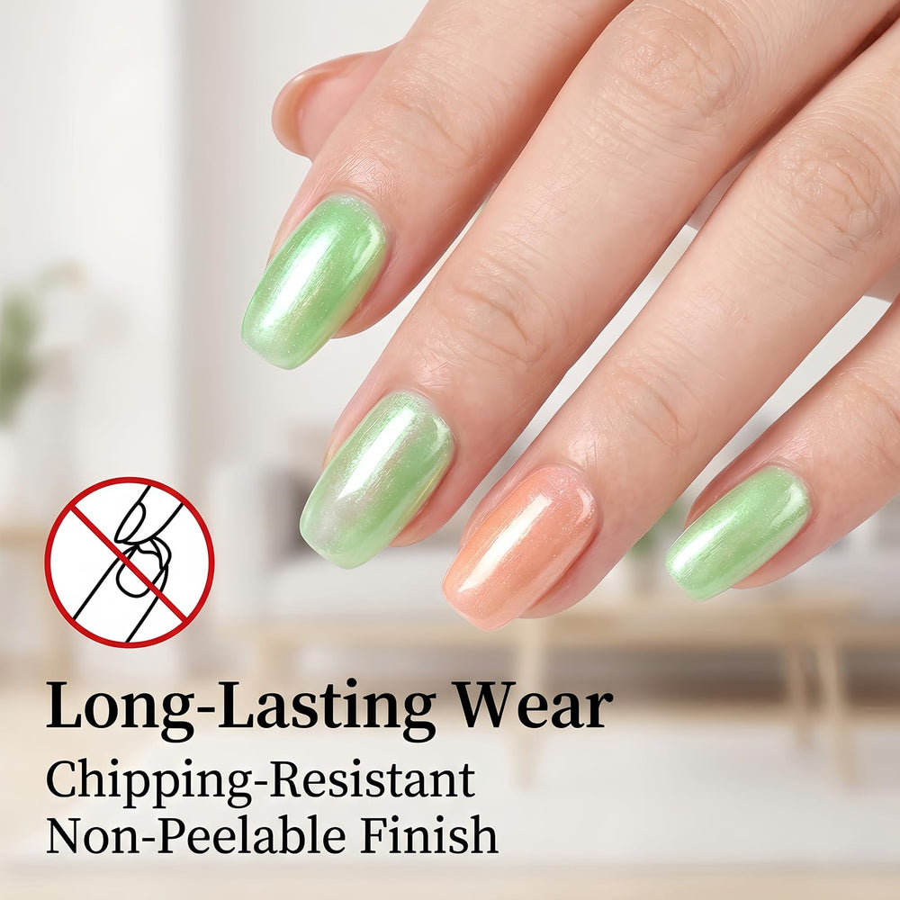 NovaCharm in use applying a pearl shade for quick-dry manicure benefit