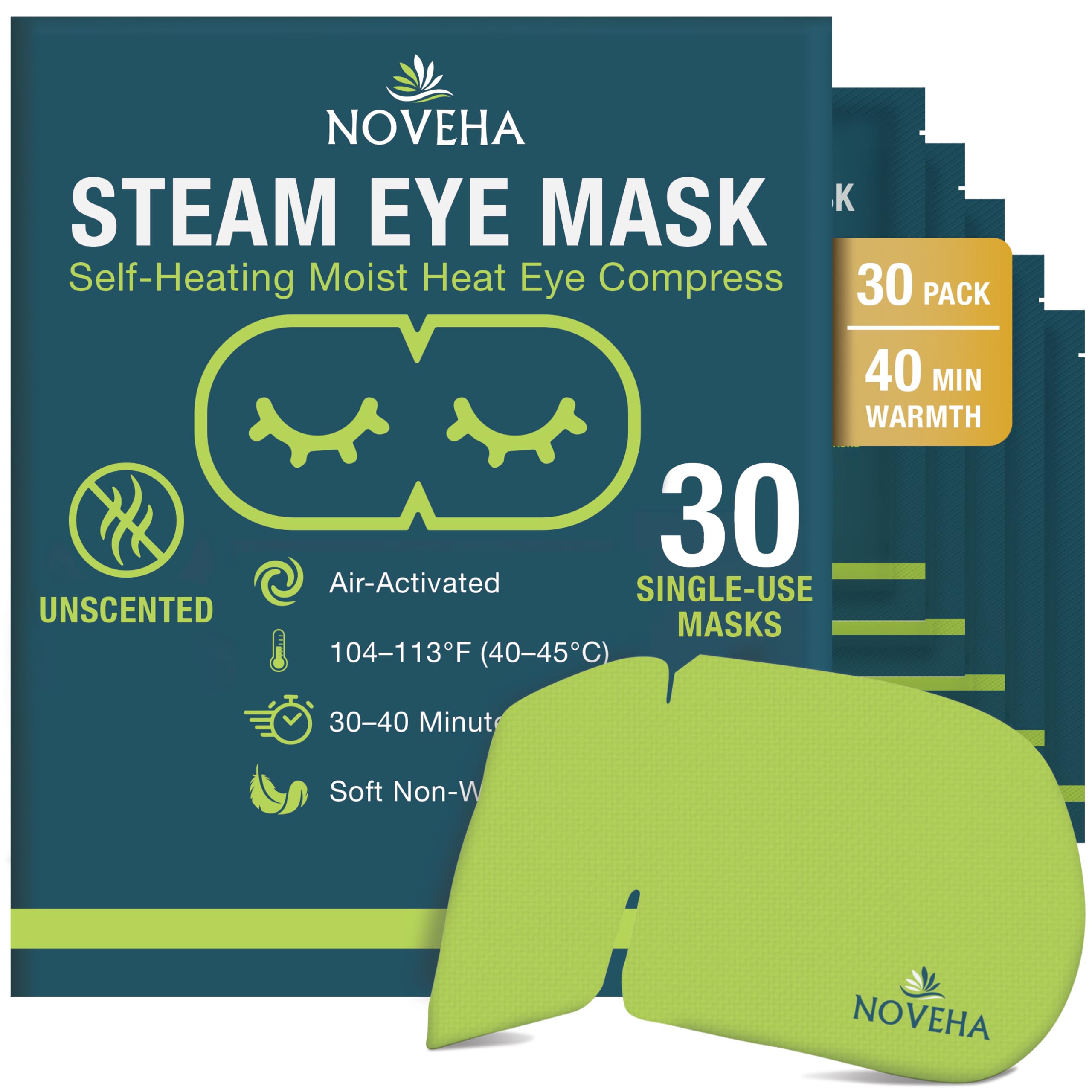 NOVEHA front packaging showing 30pcs pack for convenient daily use