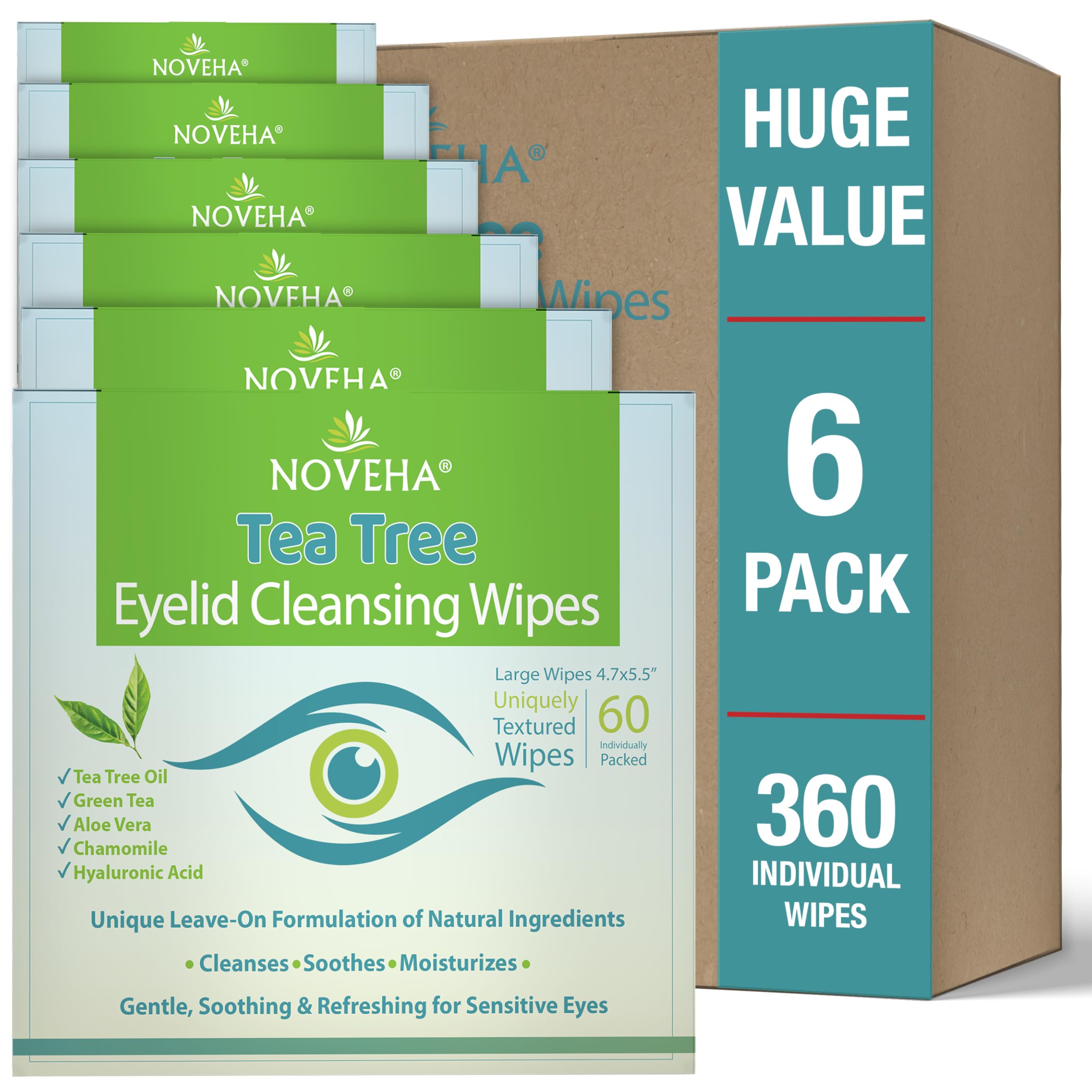NOVEHA front packaging showing count and key botanicals for convenience