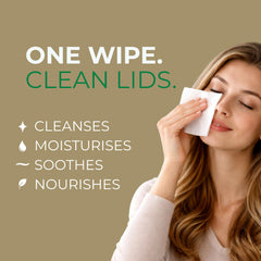 NOVEHA single individually wrapped towelette being held for travel hygiene