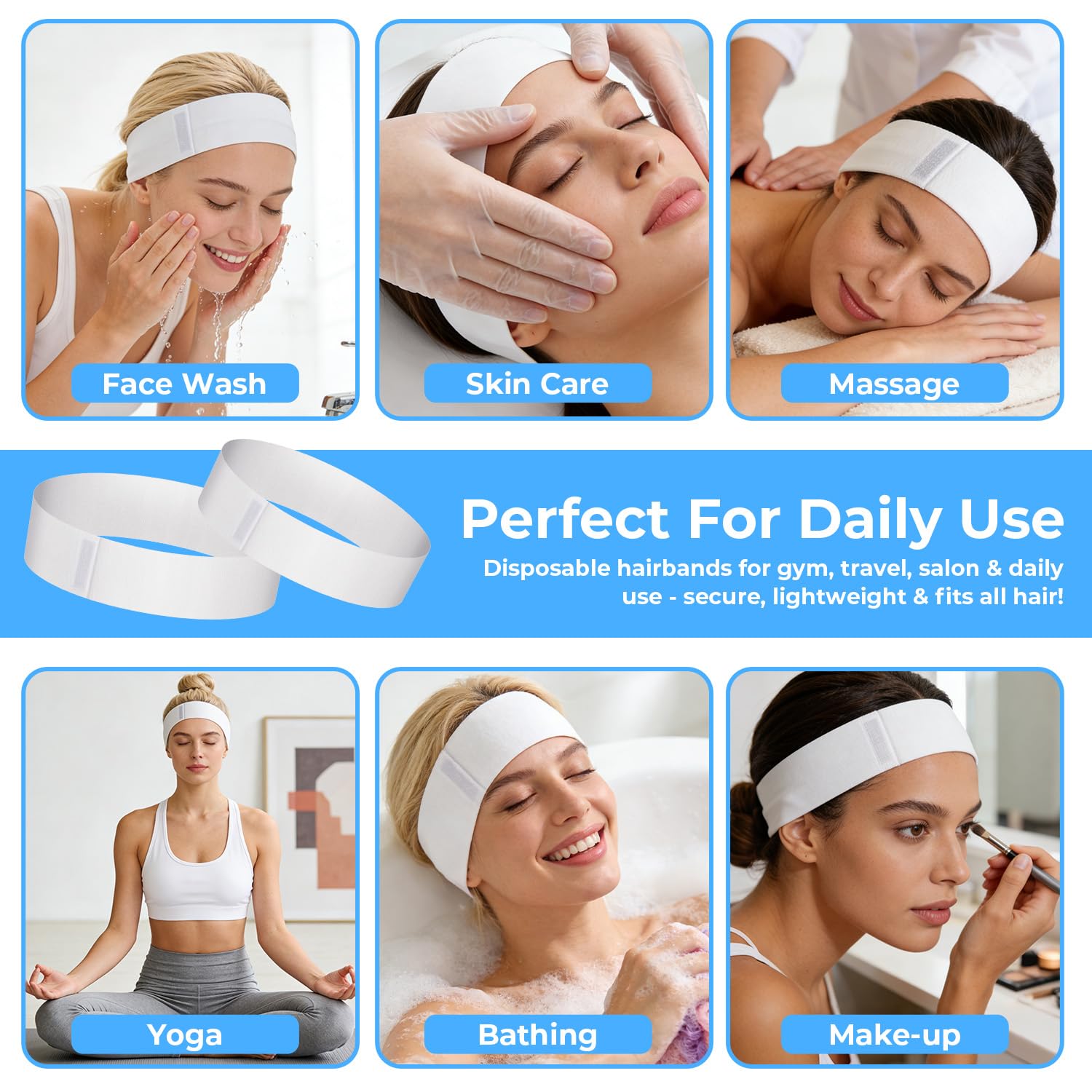 Noverlife magic tape detail proving adjustable secure fit for different head sizes