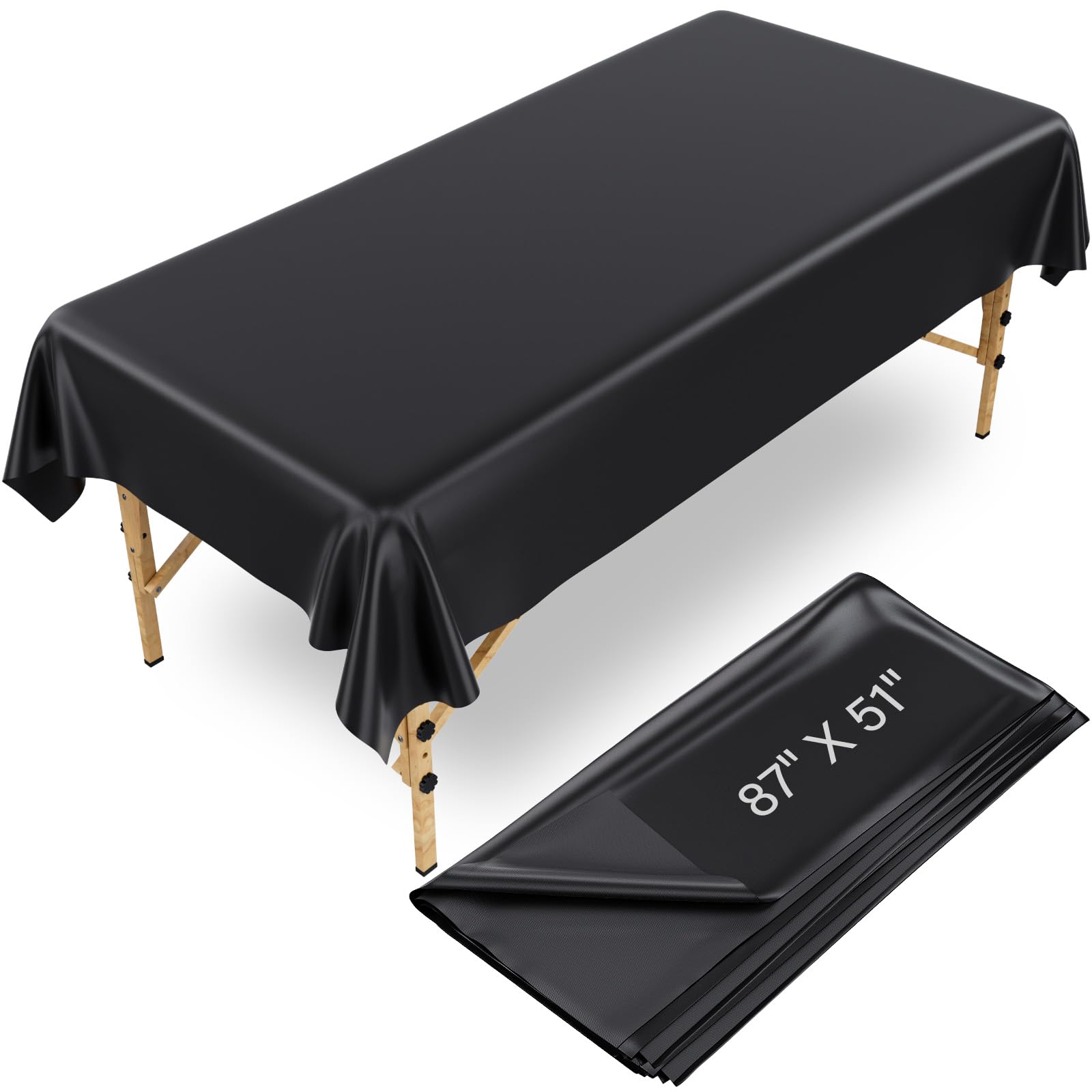Noverlife front view on massage table, protects upholstery and surfaces