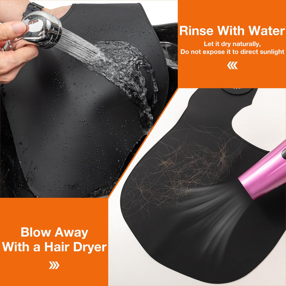 Noverlife neck seal demonstration showing snug fit that keeps hair out