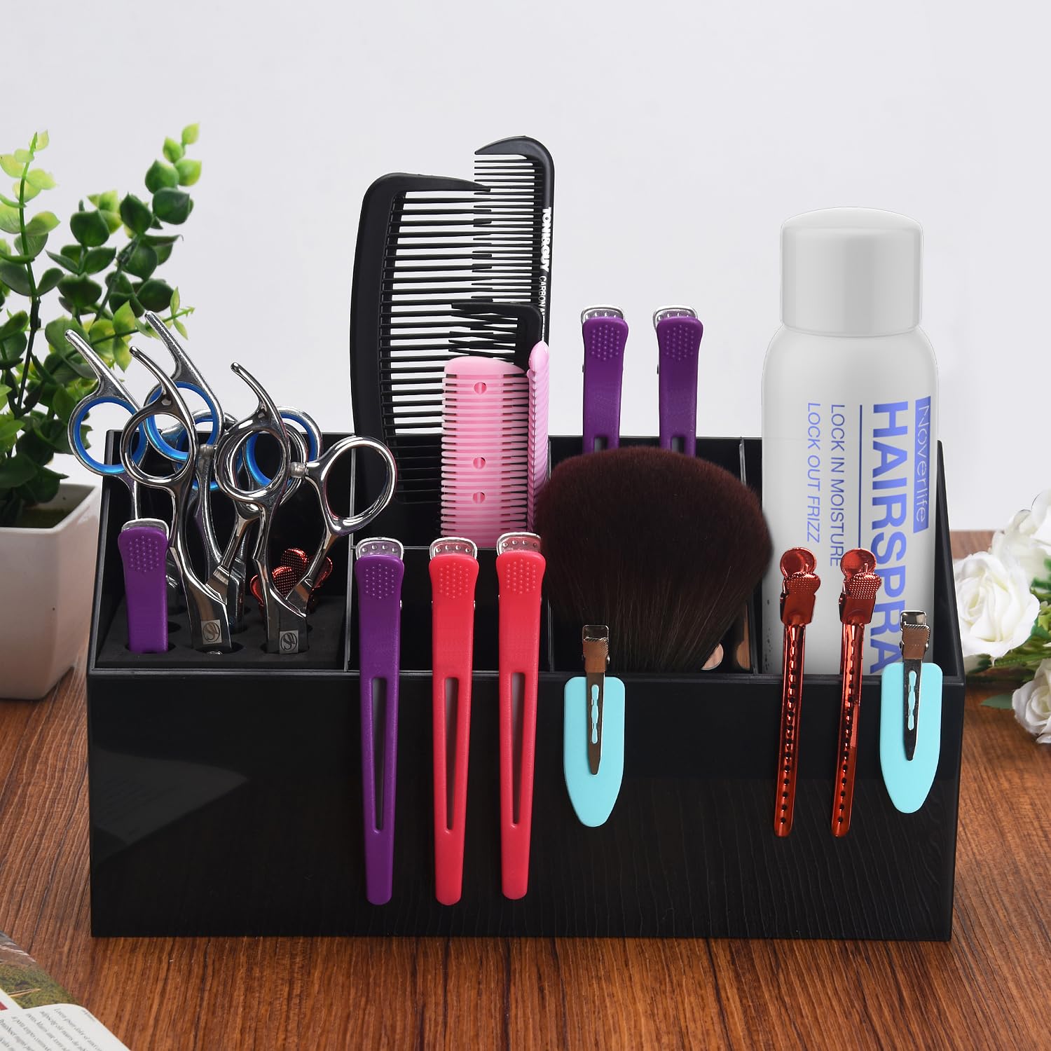 Noverlife beside a ruler to show compact size and space-saving benefit