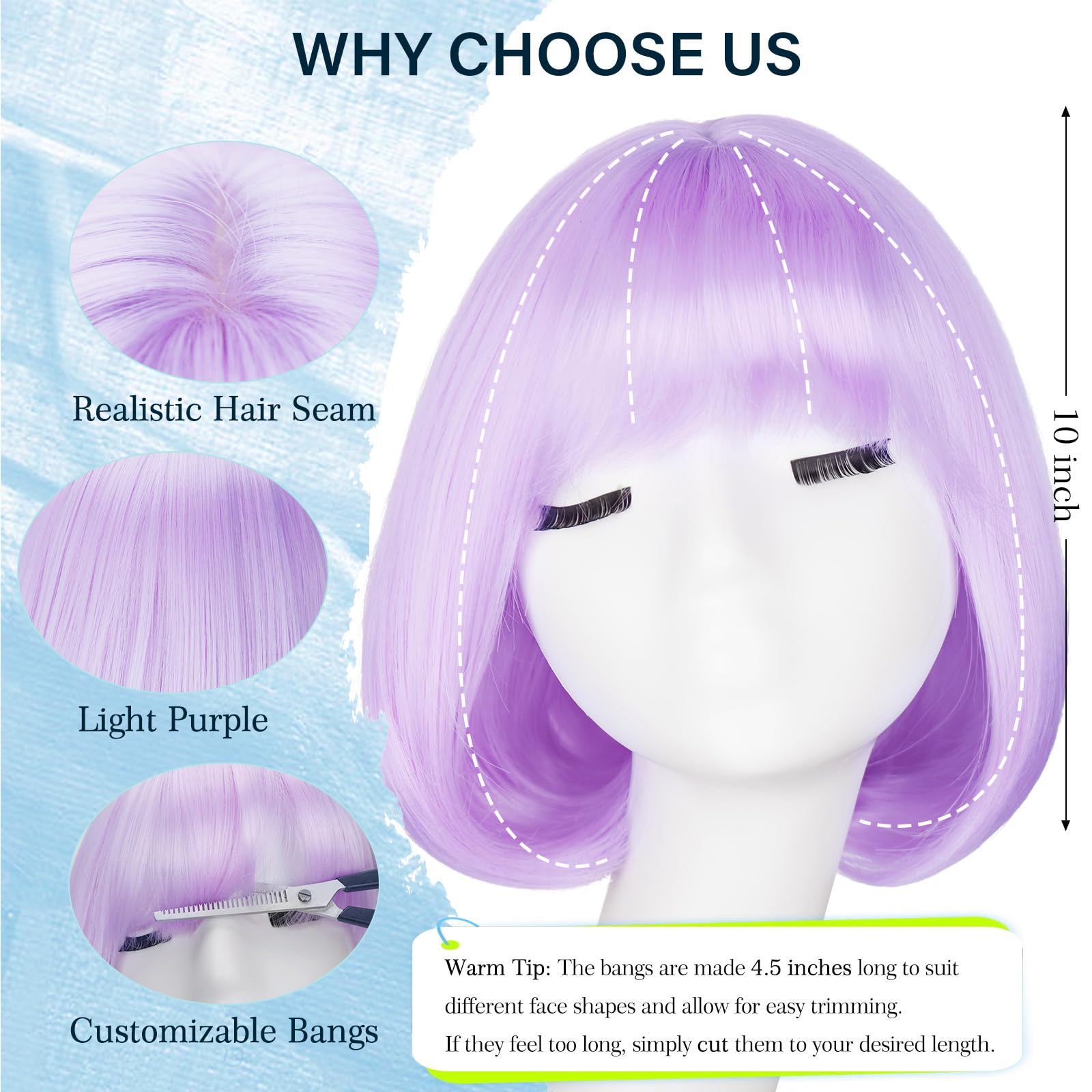 NOVFLKW close-up of synthetic fiber texture for soft, low-tangle feel