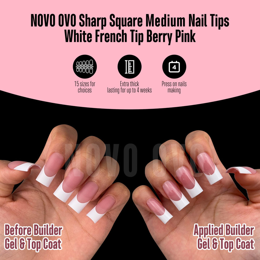 NOVO OVO application with builder gel, secure strong adhesion benefit