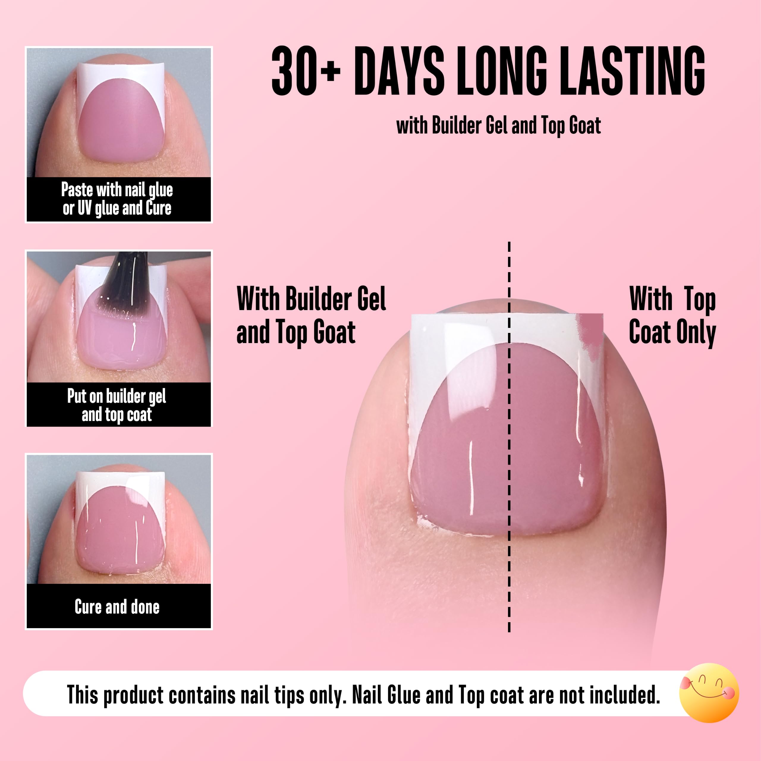 NOVO OVO application kit with glue and builder gel illustrating easy DIY pedicure setup