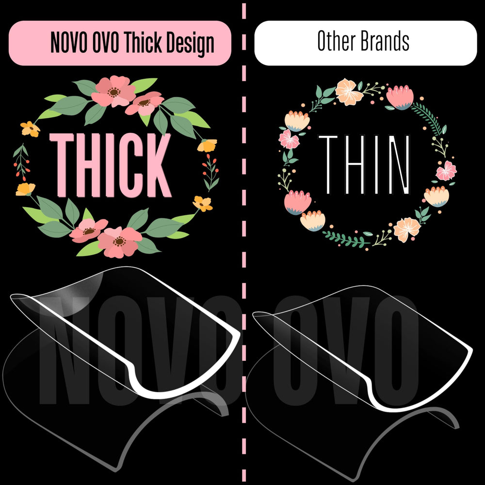 NOVO OVO close-up of thick free edge showing reinforced durability benefit