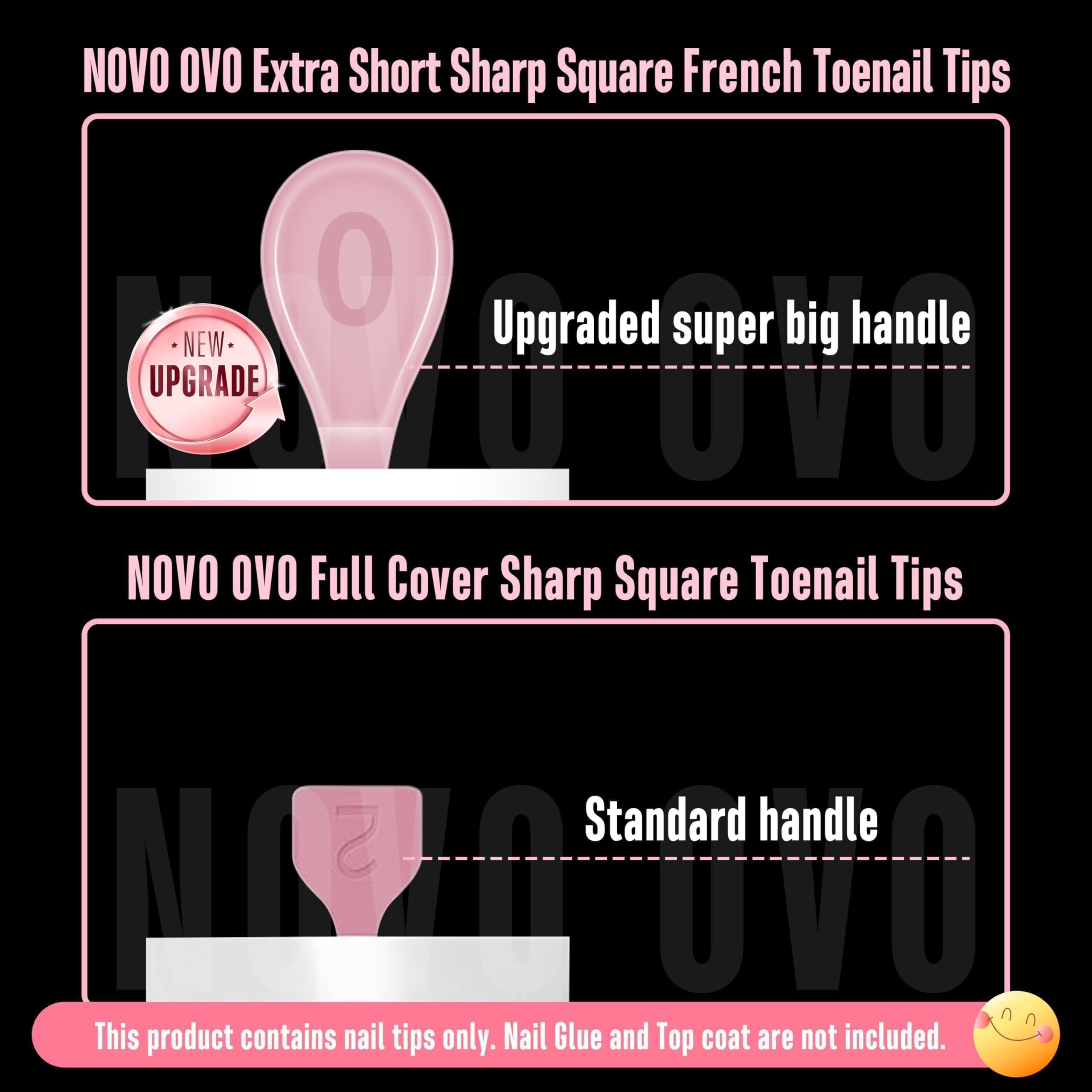NOVO OVO enlarged handle detail making placement easier and preventing finger contact benefit