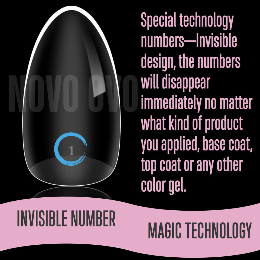 NOVO OVO press-on application on natural nails showing easy, precise fit