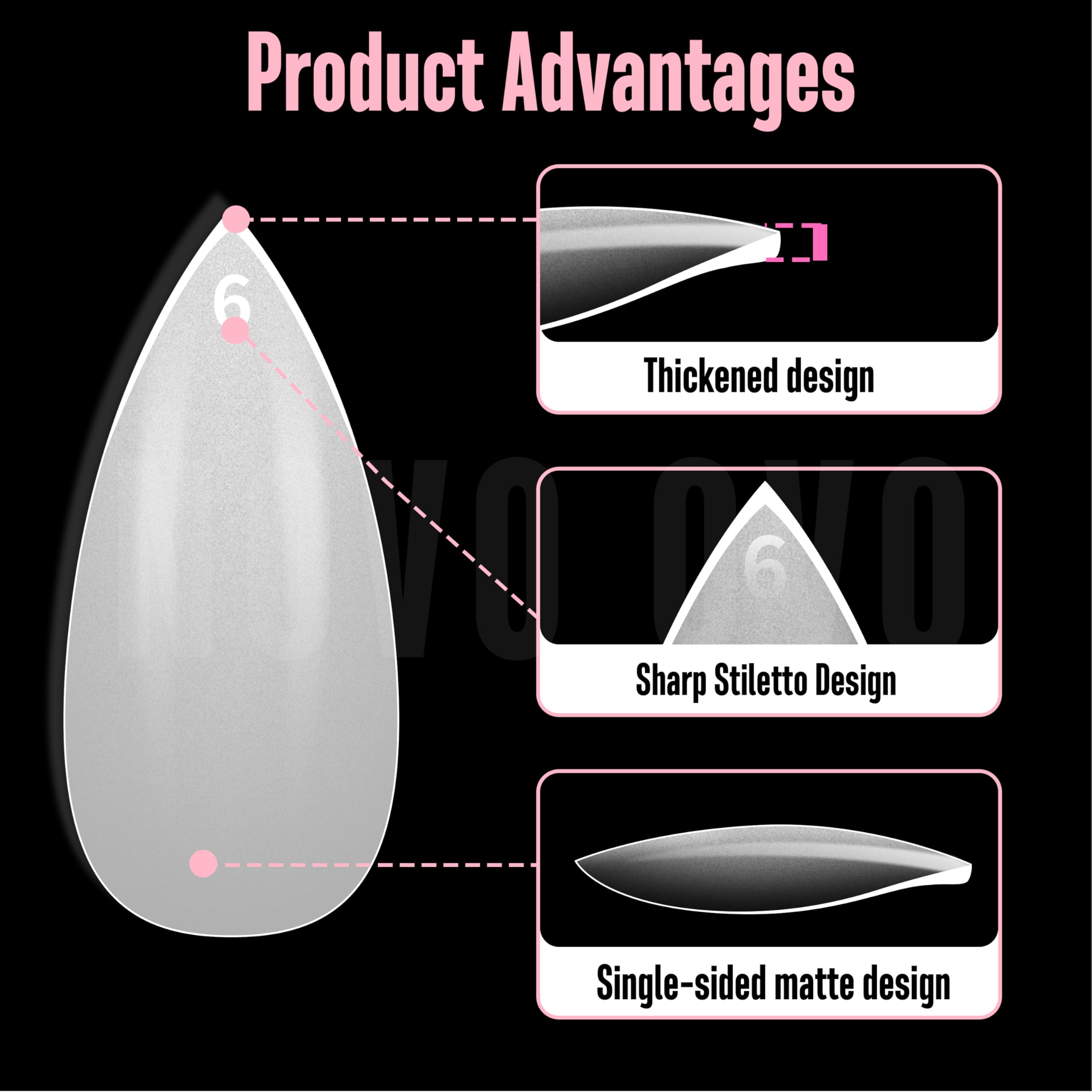 NOVO OVO laid-out 16-size array for precise, gap-free sizing choices