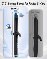 NOVUSPRO cool-tip and ergonomic thumb grip detail for safer precise curl releases