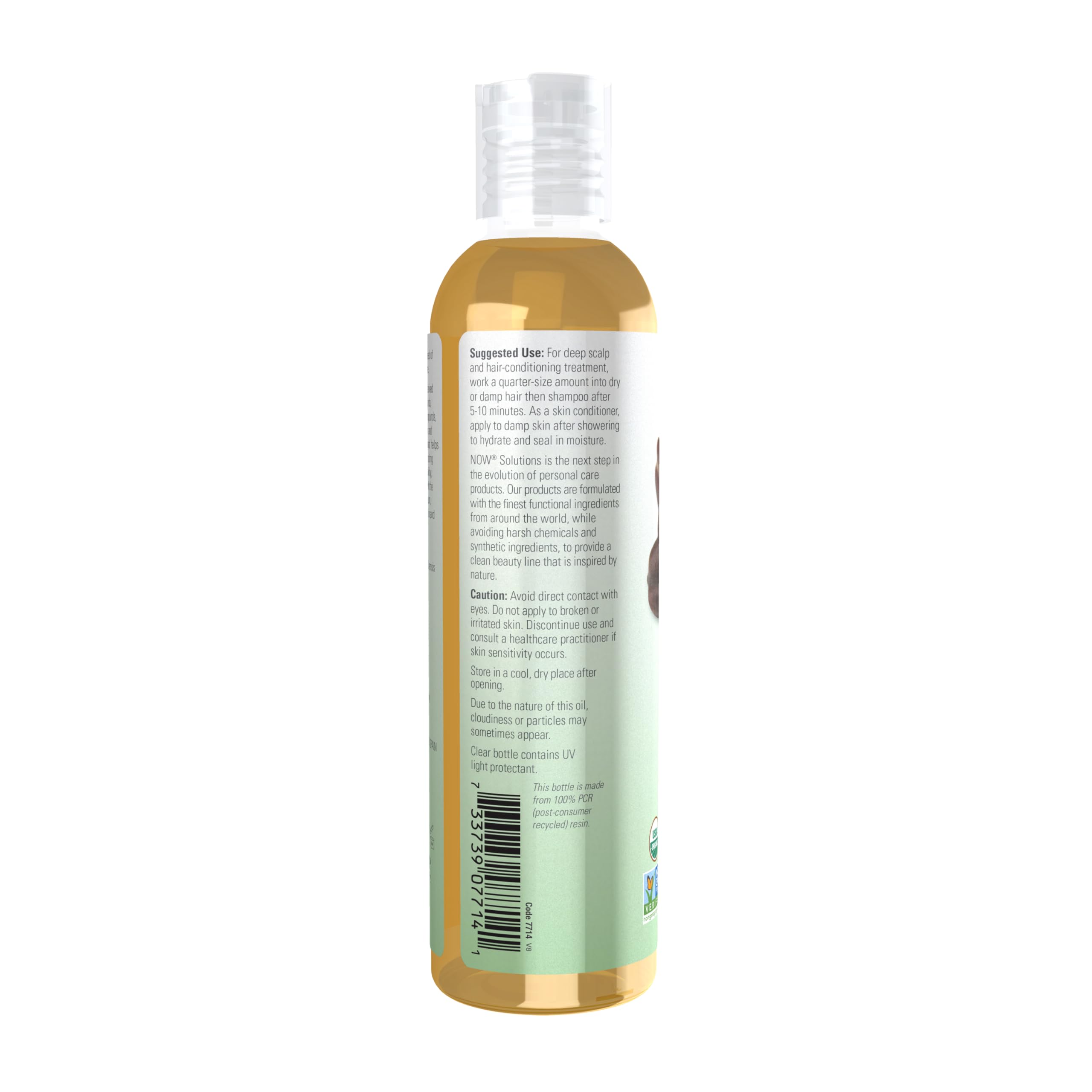 NOW jojoba oil close texture shot showing smooth oil consistency for hydration