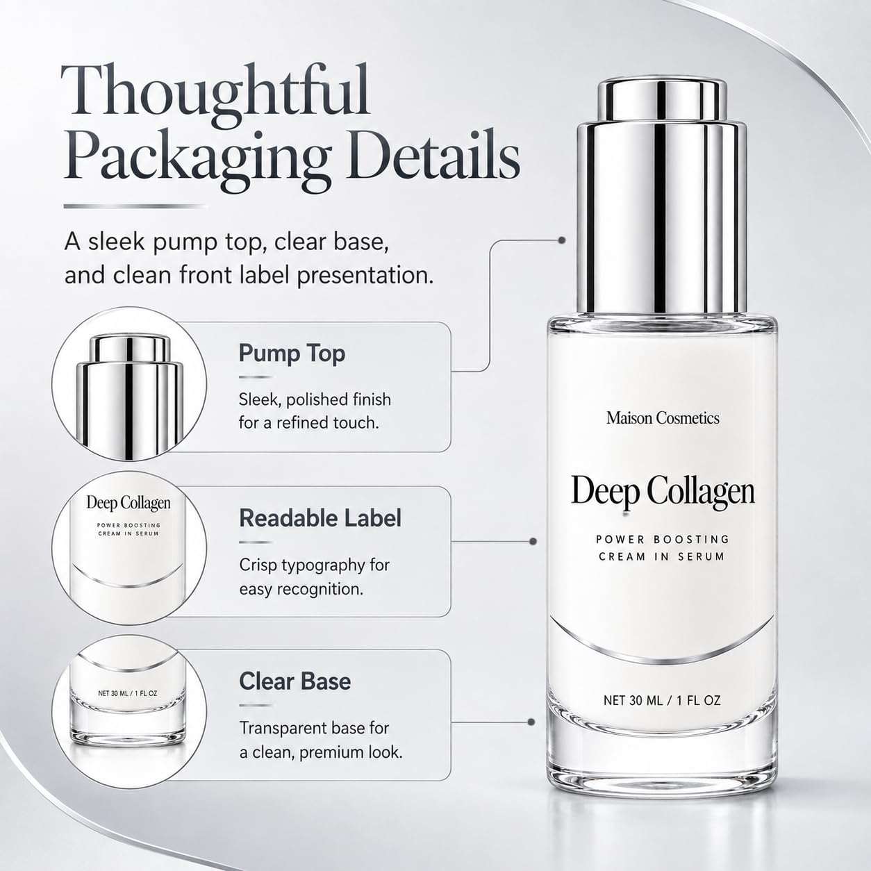 NOWATA MIREVA label and dispenser close-up highlighting ingredient clarity