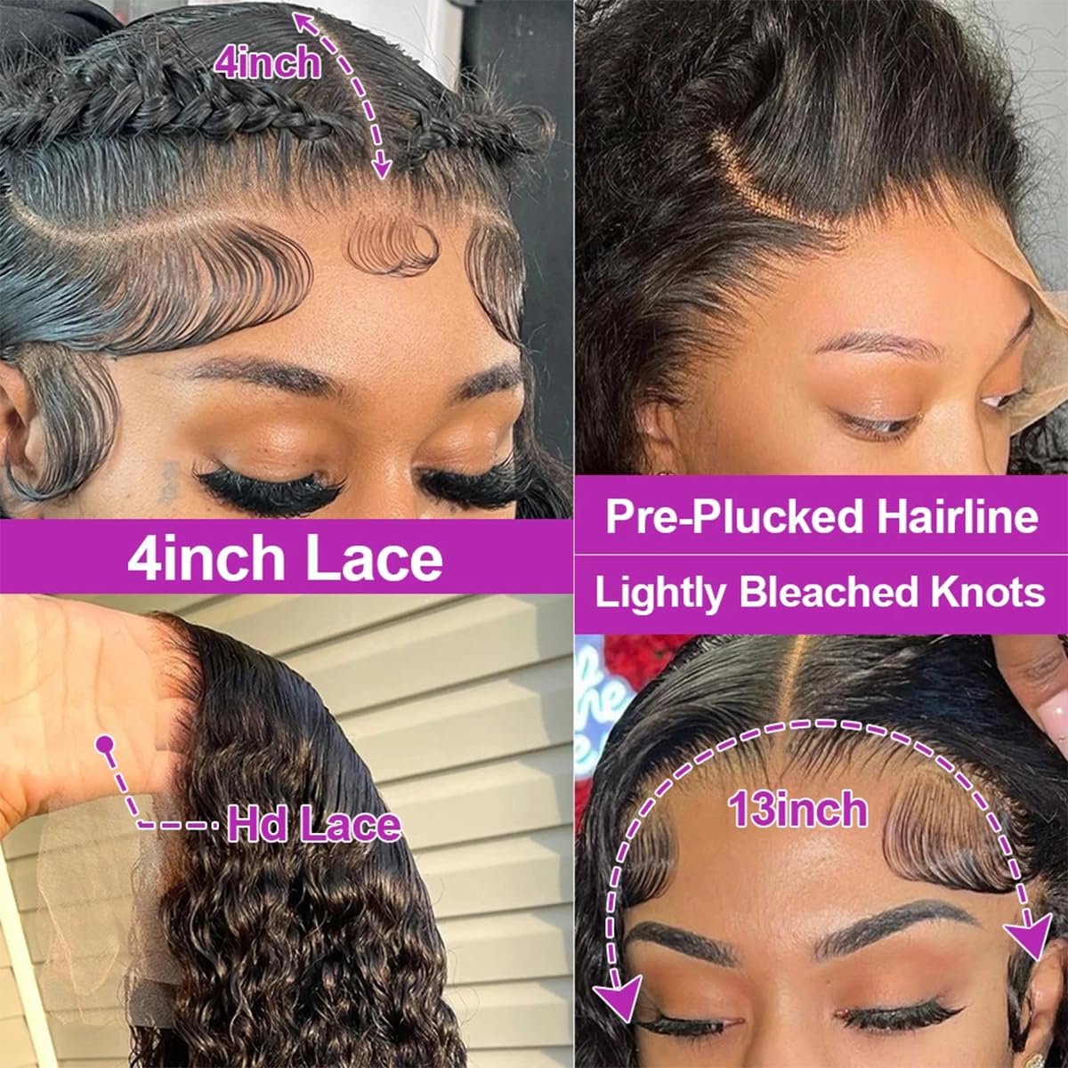 Noxlouis pre-plucked hairline detail for seamless blend and time-saving natural finish