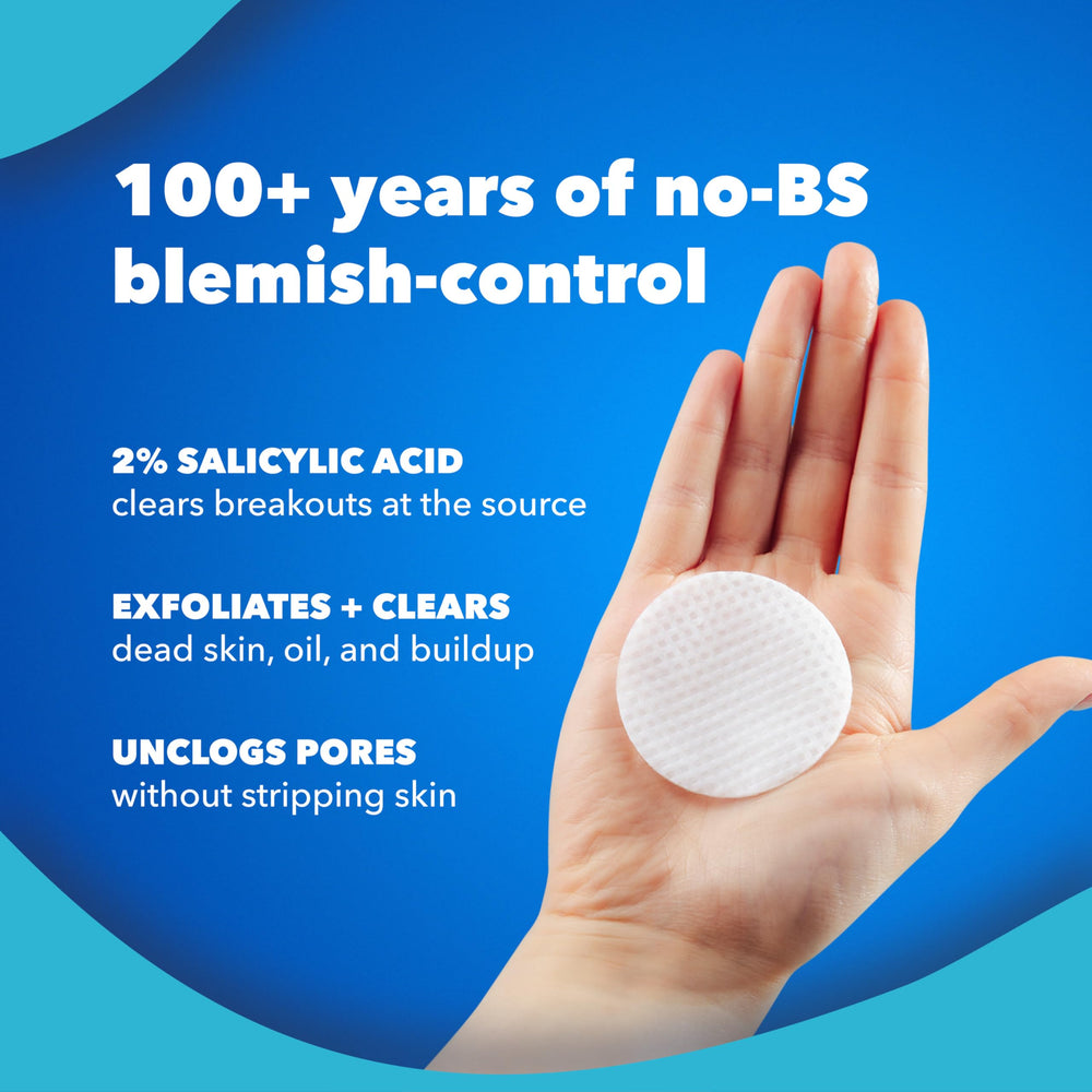 Noxzema pad saturated with solution for effective pore cleansing