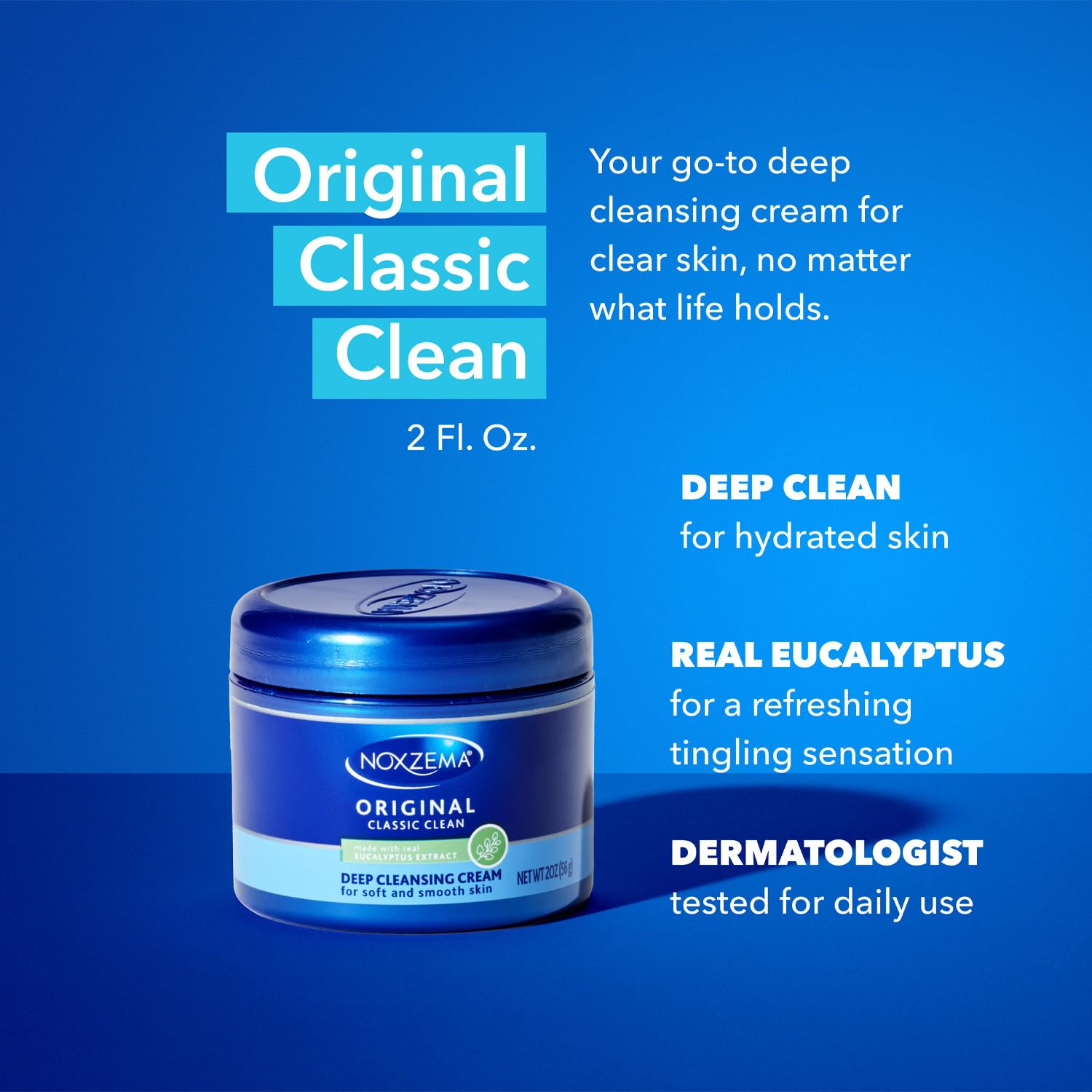 Noxzema cream texture close-up showing smooth hydrating formula