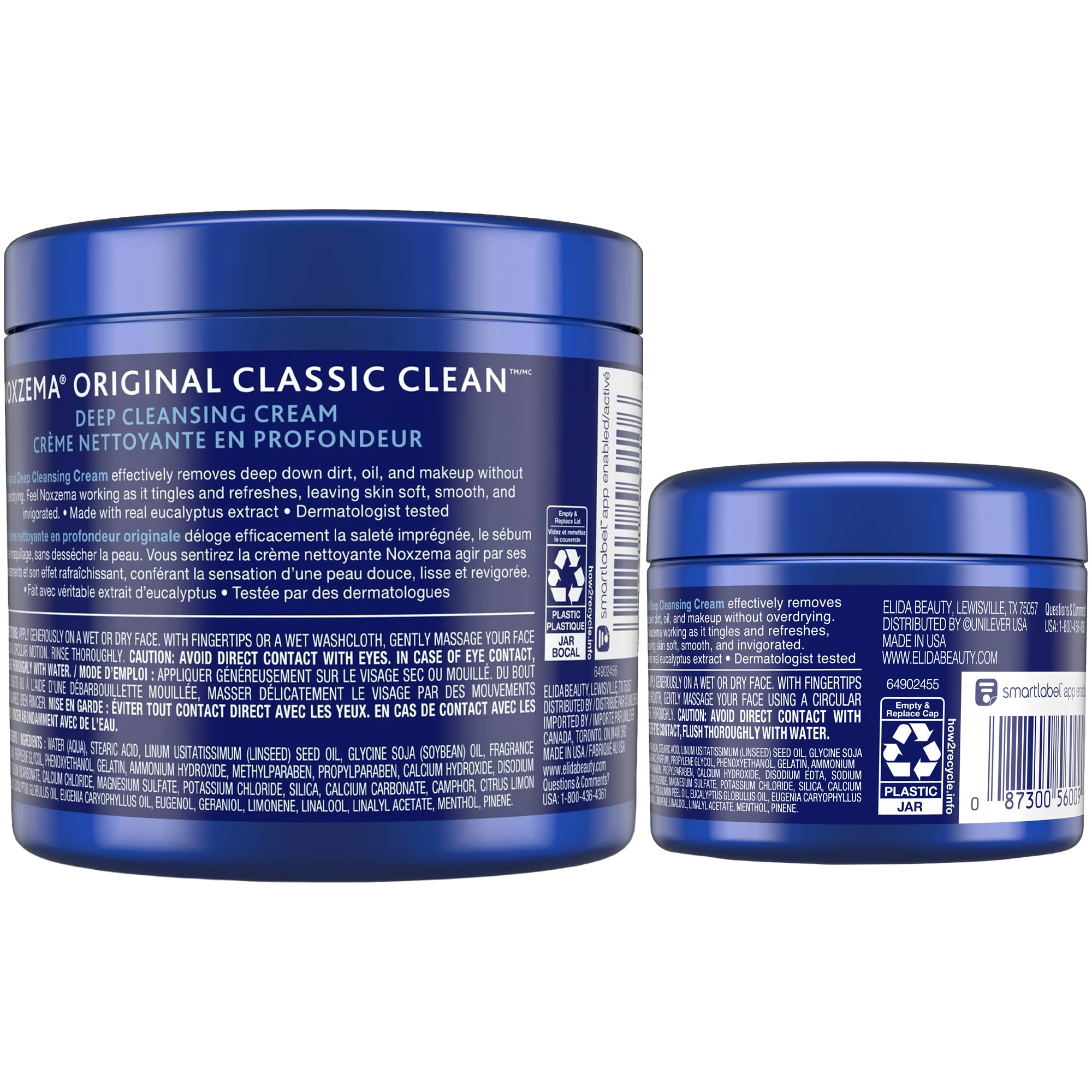 Noxzema travel jar open revealing creamy texture for easy application