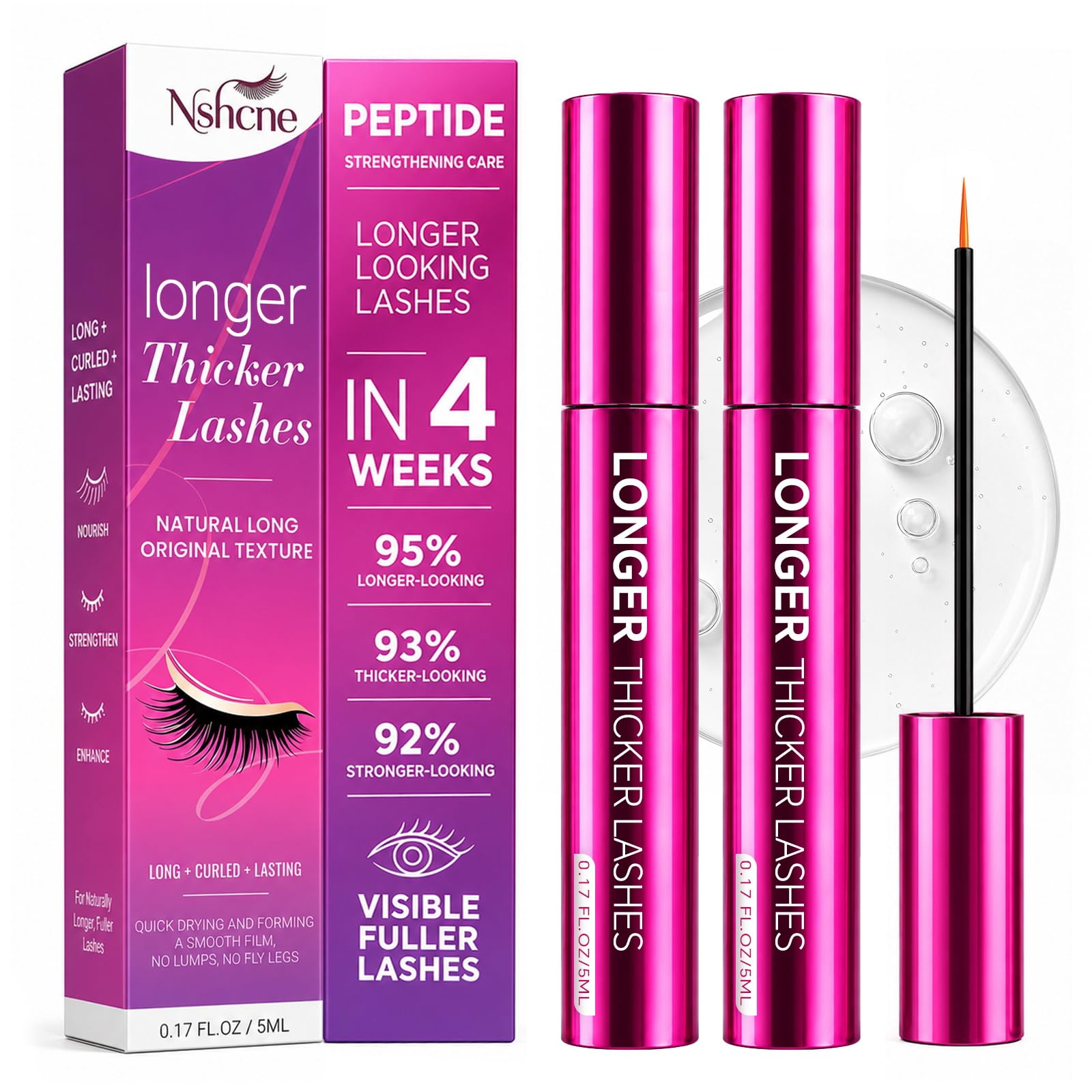 Nshcne front packaging showing two compact 5ml bottles for easy routine