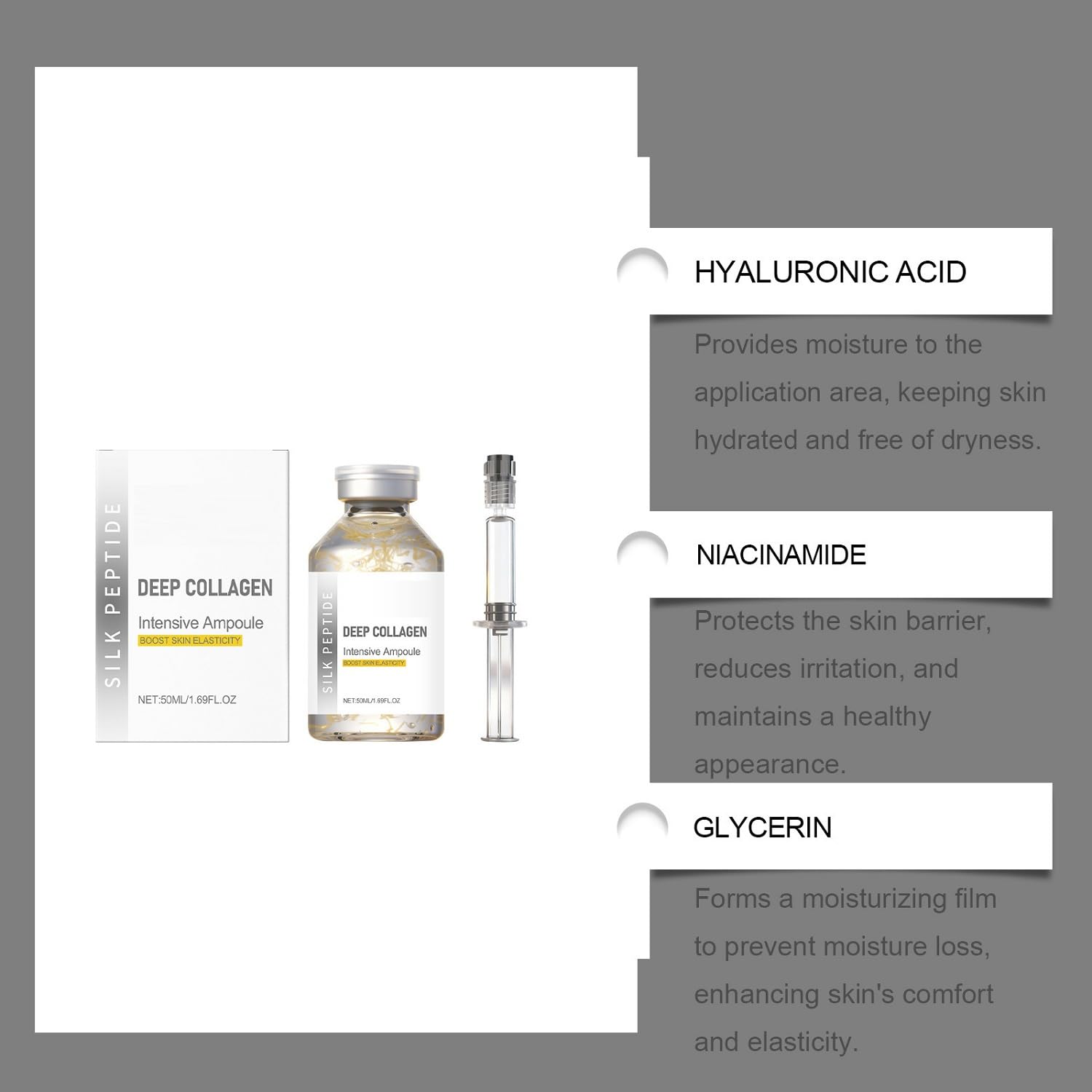 NTYNLe ampoule dropper pouring serum, illustrates precise dispensing benefit