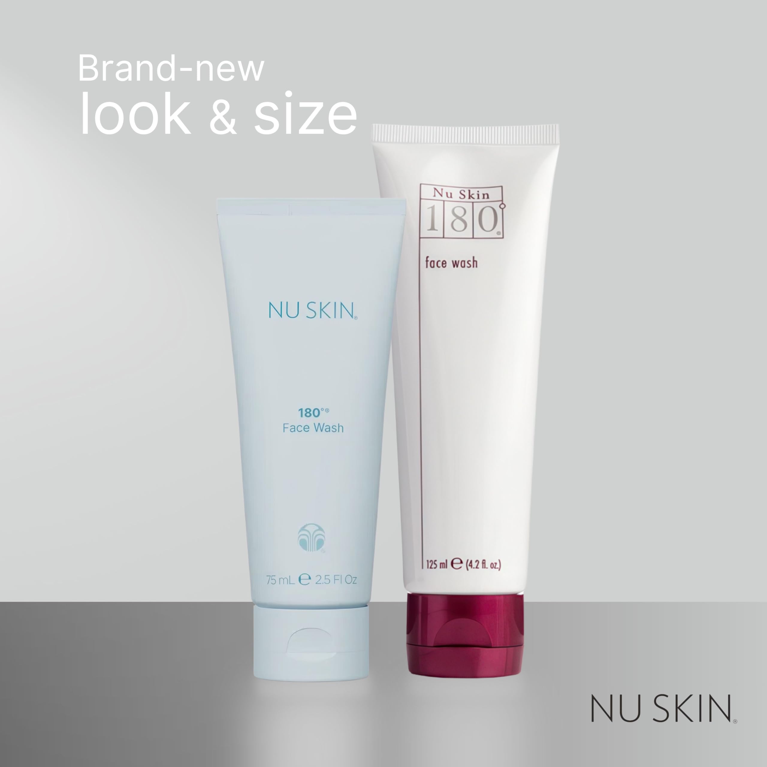 Nu Skin 180° creamy lather close-up demonstrating gentle cleanse
