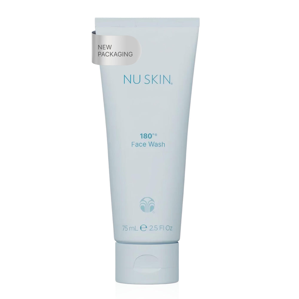 Nu Skin 180° front packaging showing product and benefits
