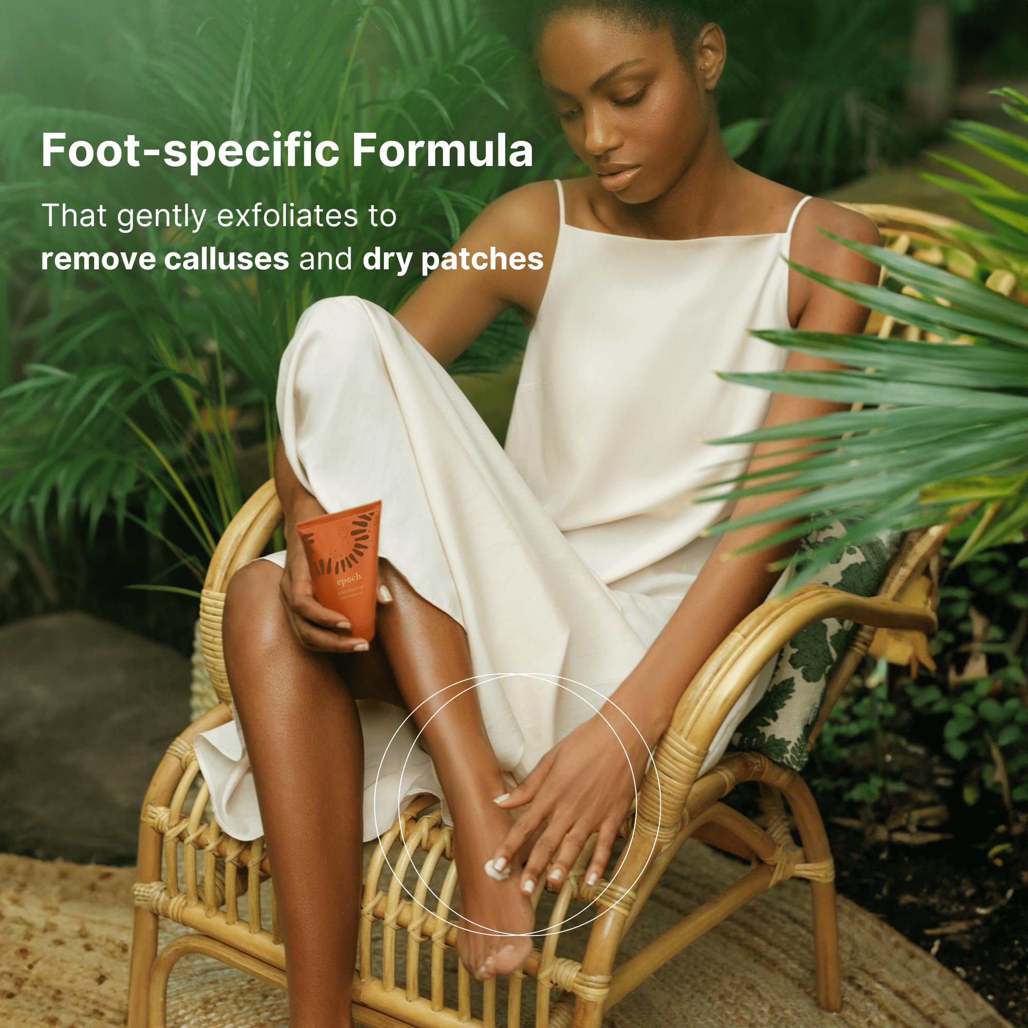 Nu Skin before and after heels comparison showing smoother skin benefit