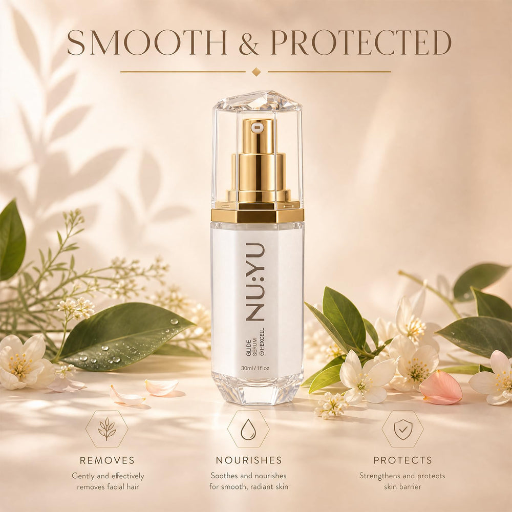 Generic Nu Yu applied to upper lip demonstrating smoothing benefit