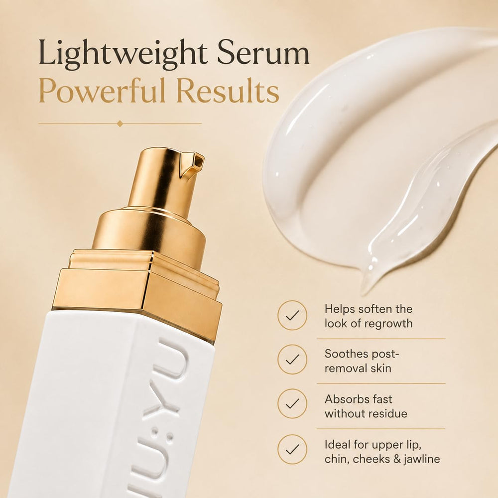 Nu Yu Skin being applied to chin to soothe and hydrate post hair removal