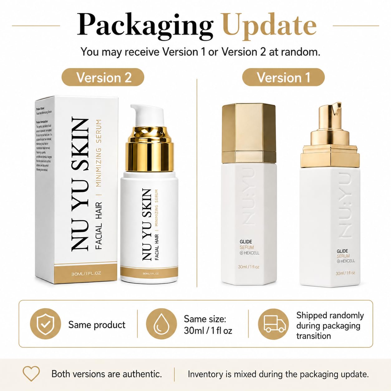 Nu Yu Skin bottle beside coin to show compact travel-friendly size