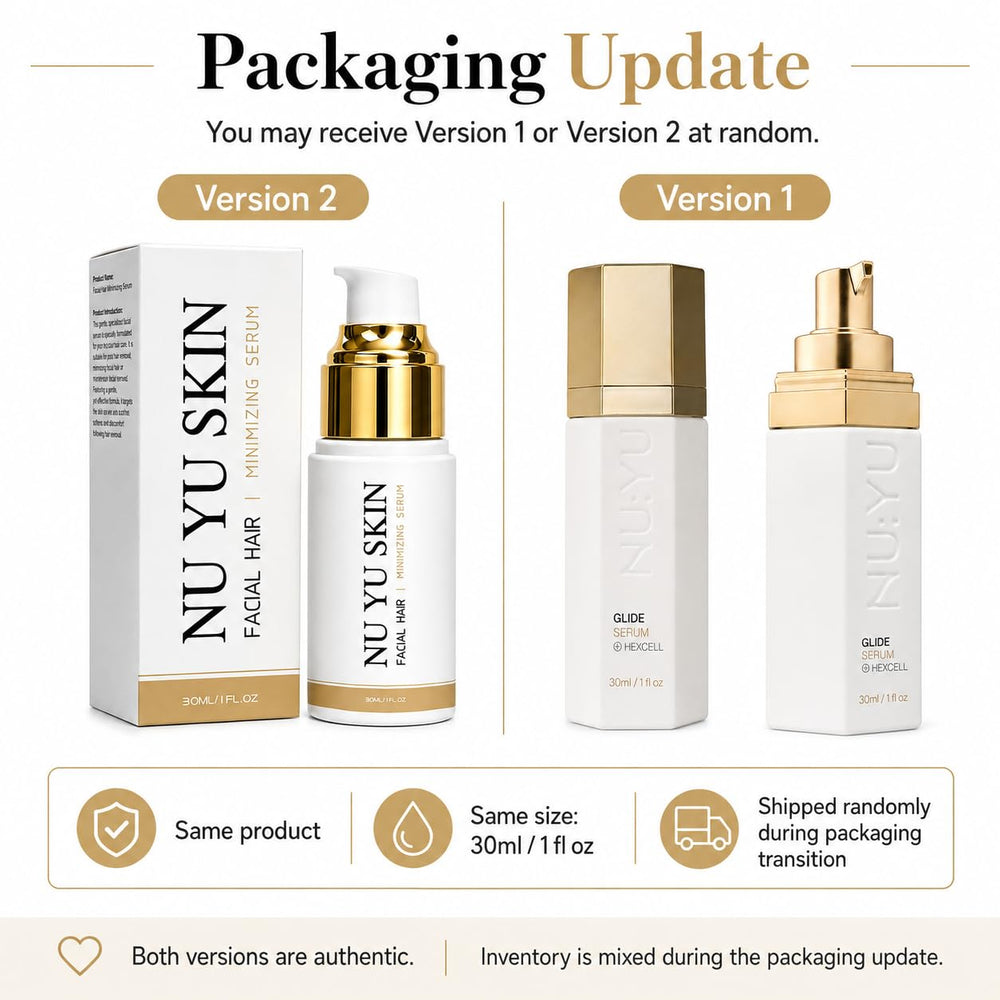 Nu Yu Skin bottle beside coin to show compact travel-friendly size