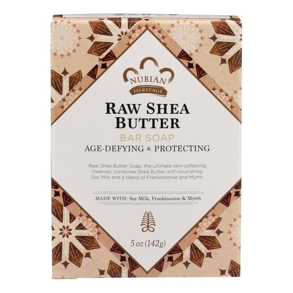 Nubian Heritage close-up of soap texture highlighting creamy moisturizing feel