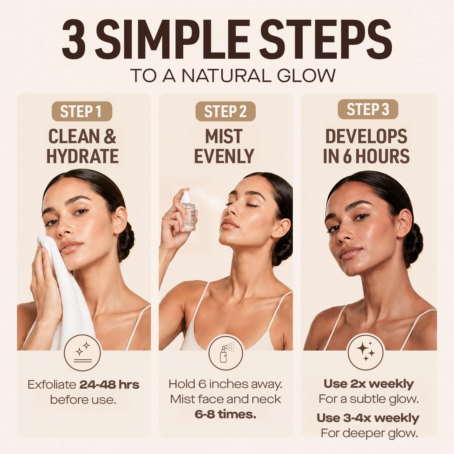 Nuda ingredient bottles with aloe and oils signaling hydrating benefits