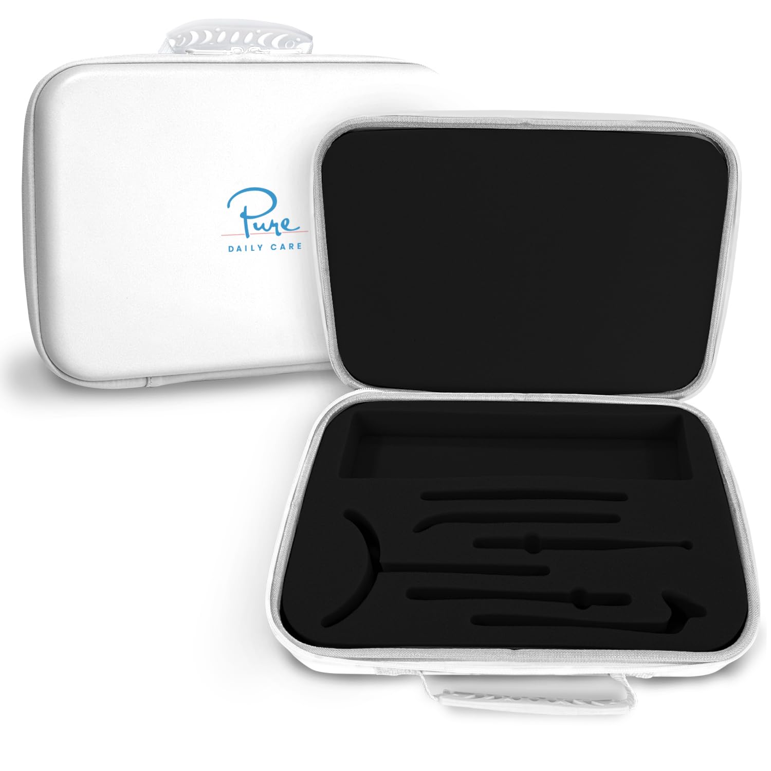 Pure Daily Care NuDerma front closed case showing compact protection