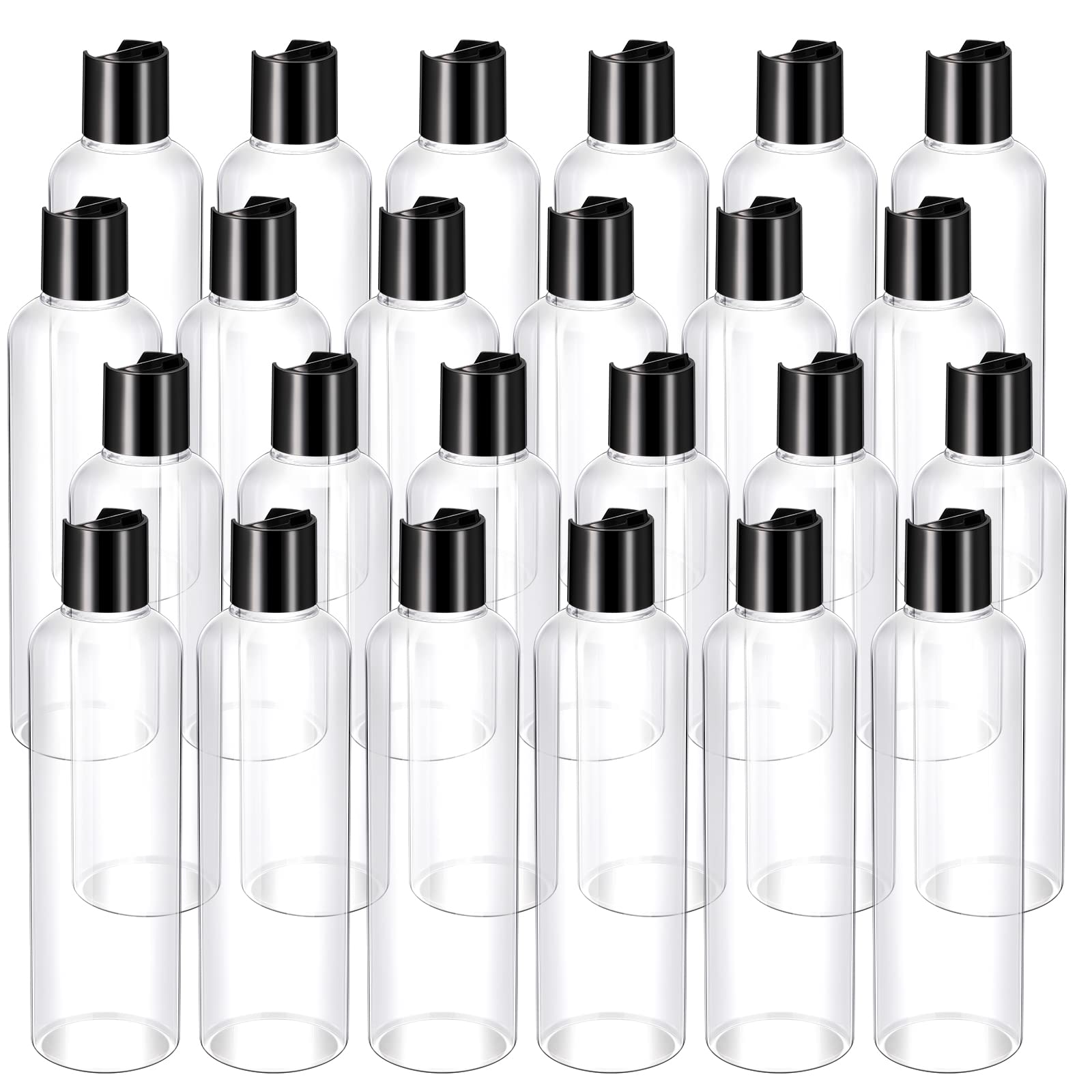 Nuenen front view of 24 clear bottles showing quantity and convenience