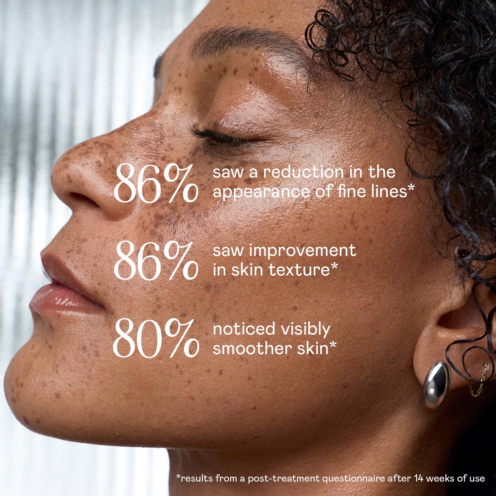 NuFACE FIX label highlighting peptide and hyaluronic benefits